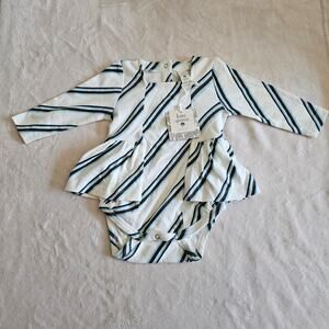 Kate Quinn NWT 12-18m 70 Stripe LS Ballerina Bodysuit  Organic Cotton